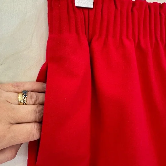 J. CREW Mercantile Sidewalk Skirt Size 2 Red Polyester Blend Crepe - Picture 4 of 9